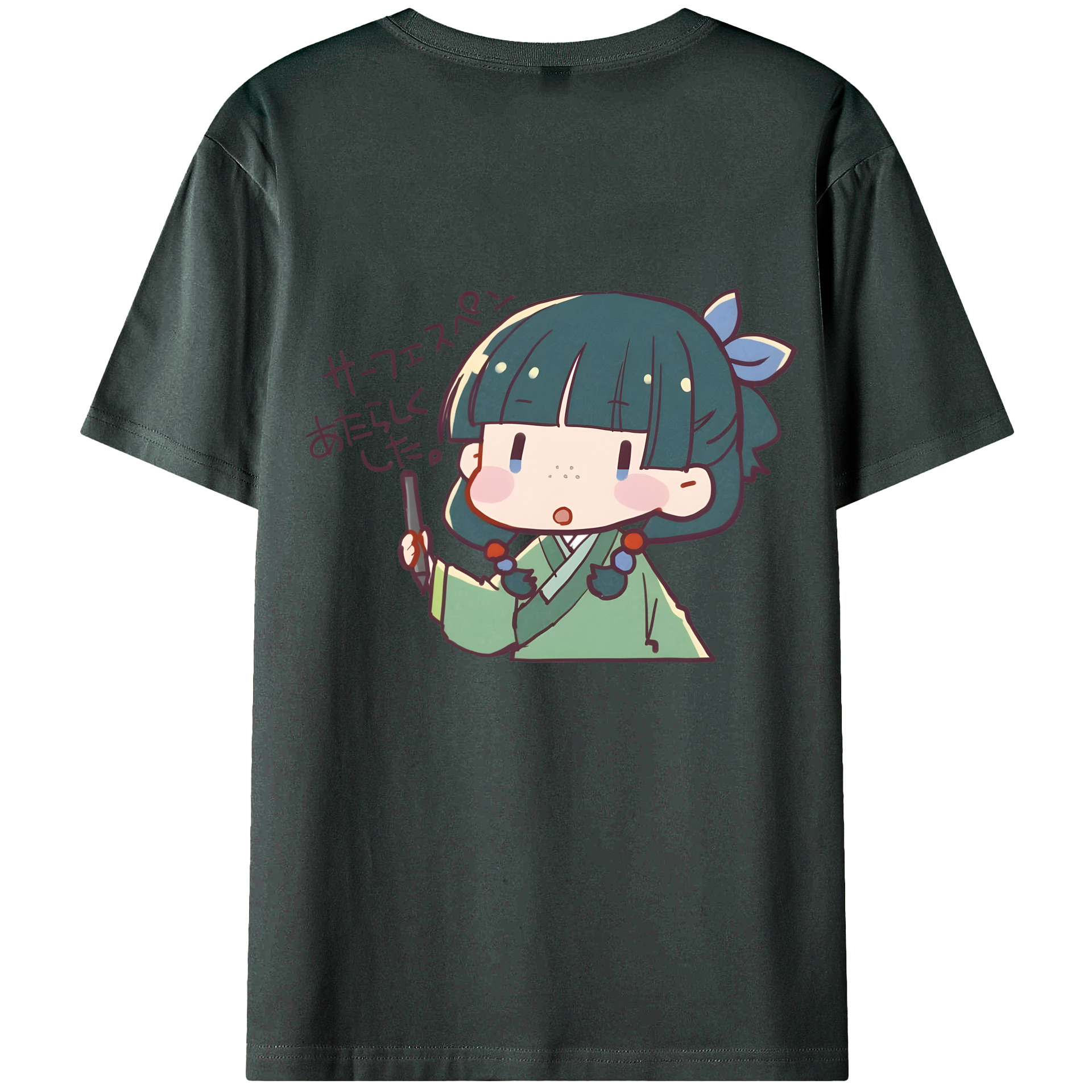 （画像用） 薬屋のひとりごと The Apothecary Diaries 綿100％ メンズ半袖Tシャツ（バックプリント） 通気性